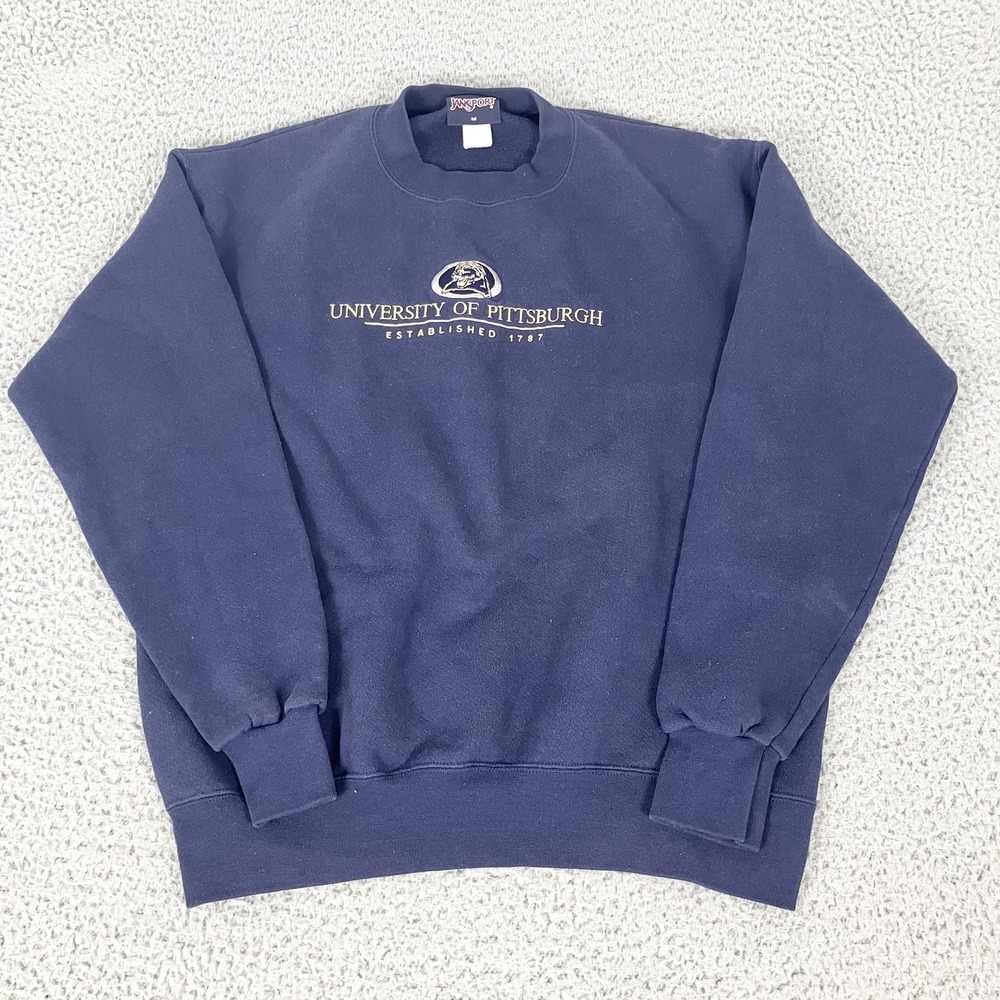 Pittsburgh Panthers Sweatshirt Mens Medium Blue NCAA JanSport Crewneck